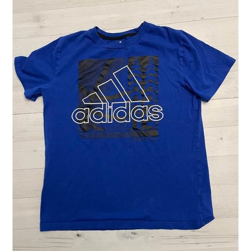 Boys Adidas Blue Shirt‎ Youth Large